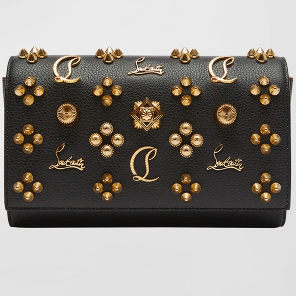 🆕😍🔥 CHRISTIAN LOUBOUTIN Paloma Loubinthesky Studs Clutch Bag - Picture 6 of 16